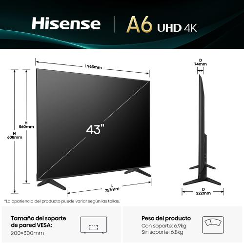 Hisense 43A6Q UHD 4K VIDAA