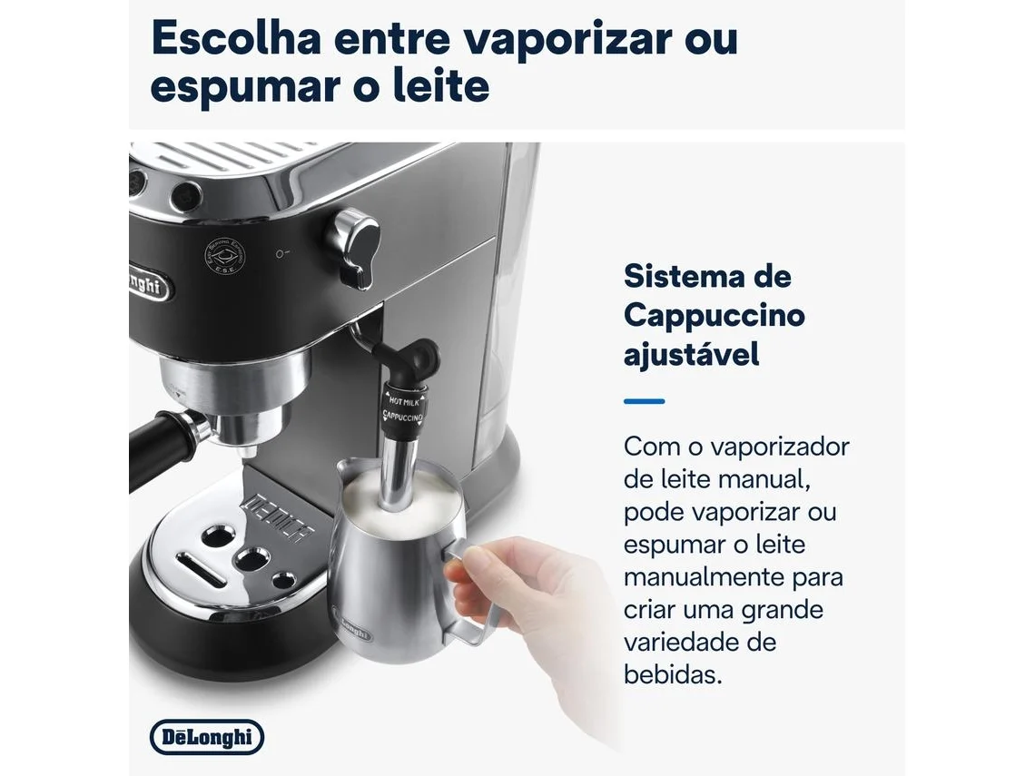 Cafetera DELONGHI Dedica Style EC685.BK (15 bar - Negro)