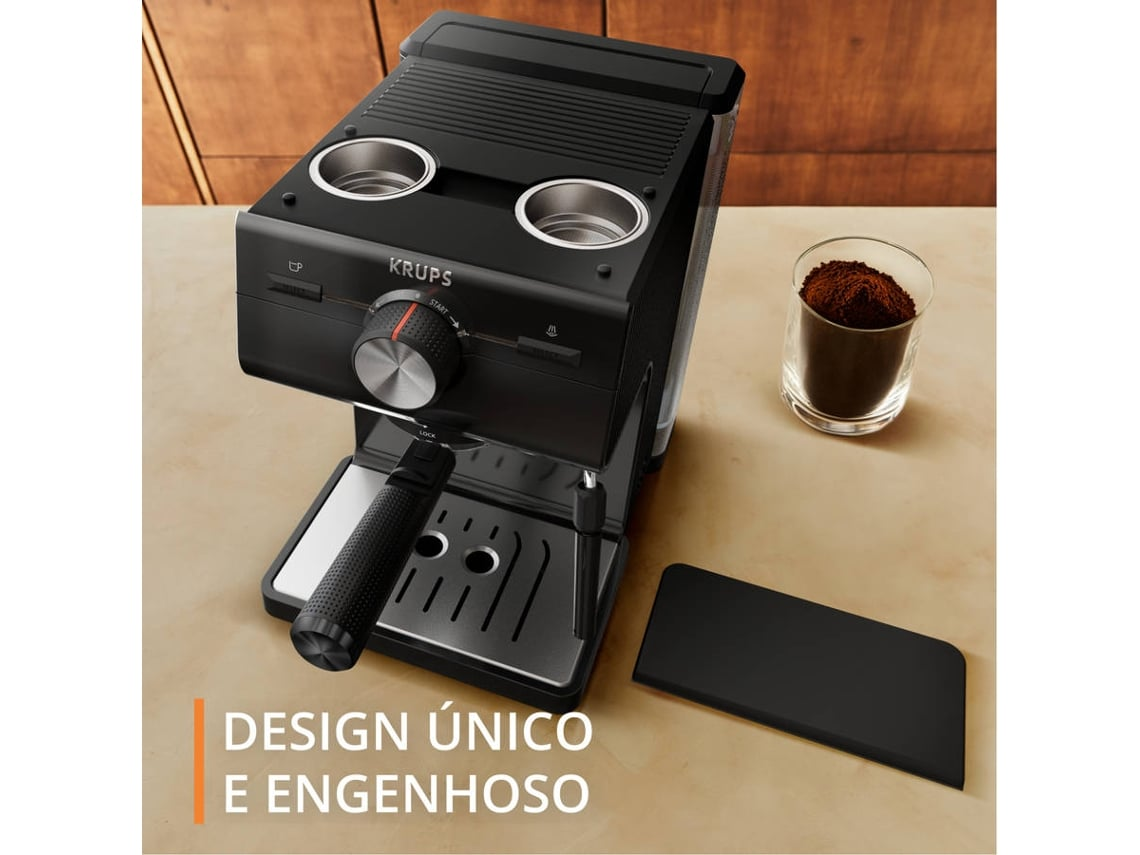 Cafetera KRUPS Authentic XP381810 (15 Bar - Negro)